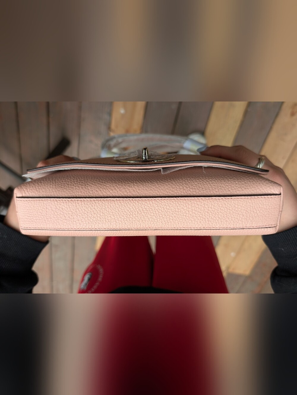 NWT Coach CROSSTOWN TURNLOCK FLAP Pebbled Leather CROSSBODY Bag in Blush-$195 - Picture 8 of 16